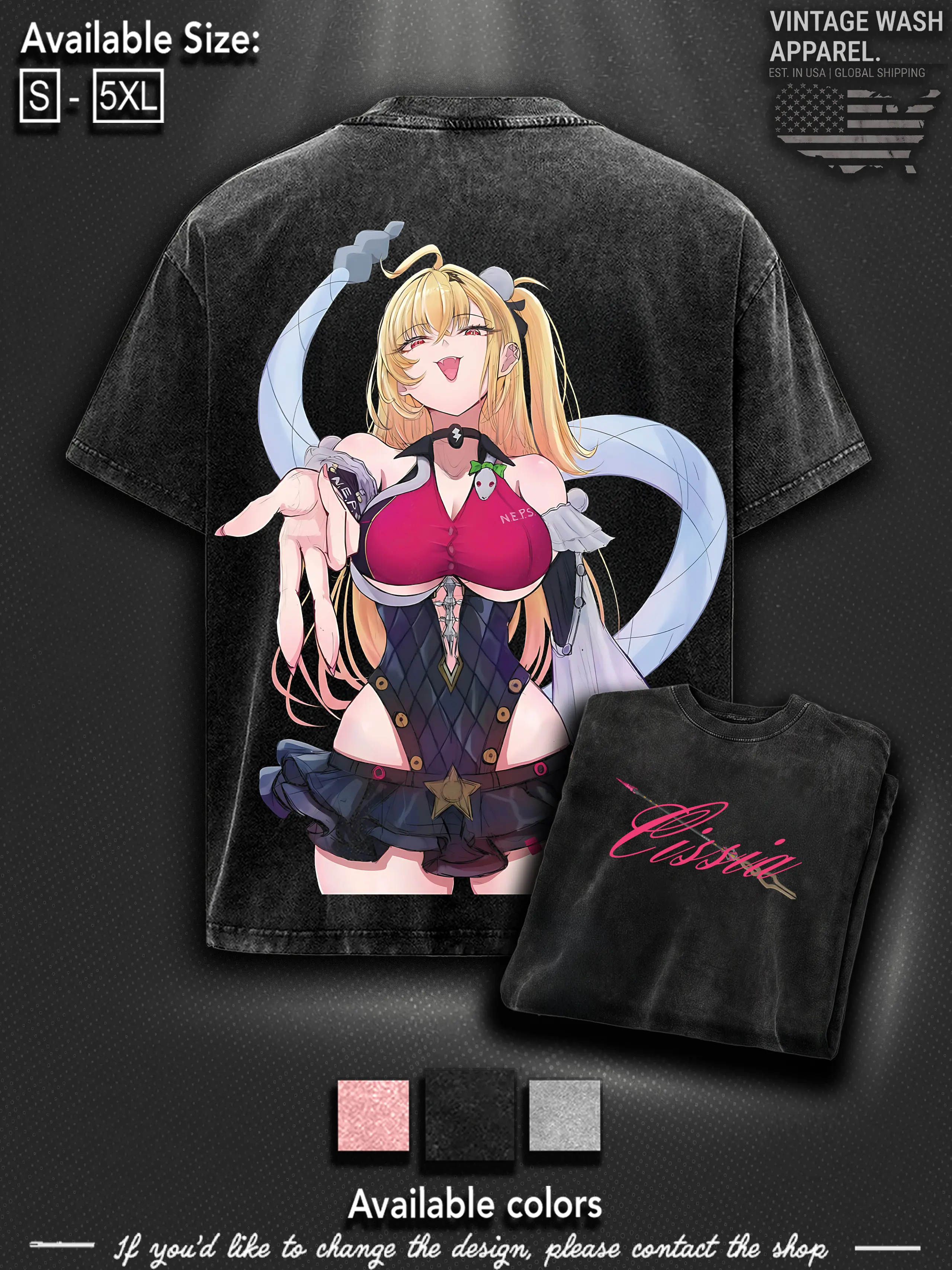 Cissia Zenless Zone Zer0 ZZZ Game Glitch Graphic T-Shirt - Menswear Oversized Unisex Top,  Seamless  Casual Heavyweight Streetwear, Bungie Fan Gift