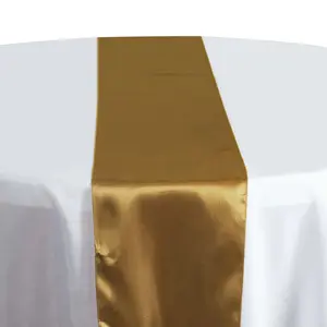 Satin Table Runner 12"x108" Gold - Stylish Table Decor for Weddings & Events