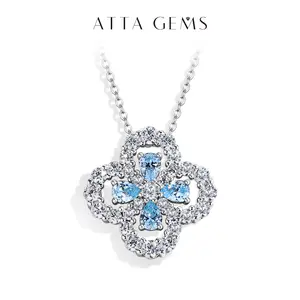 Women's Sparkling Synthetic Moissanite Necklace Pendant, Fine Daily Wear Jewelry, Necklaces for Women N031 summerwins
