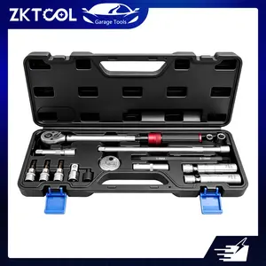 3/8" Spark Plug Torque Wrench Set (20-140Nm) | 90-Tooth High-Precision Bi-Directional Adjustable Tool Kit | Includes Sockets, Gap Gauge & Broken Thread Extractor | Professional Repair Tools for Cars, Motorcycles, Bikes