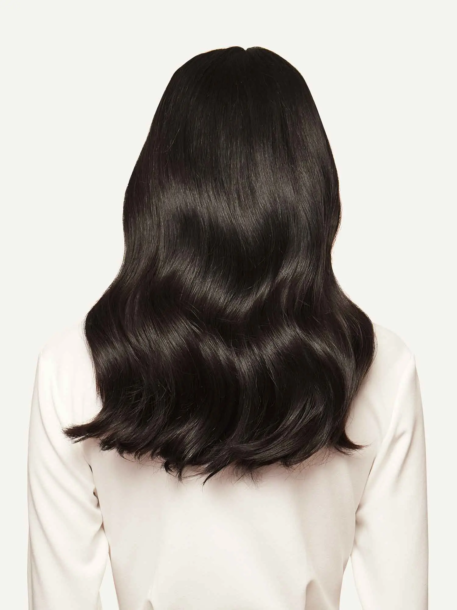 Luxy Hair 16" Seamless Clip-In Hair Extensions – Off Black | 160g Full Set, 100% Remy Human Hair