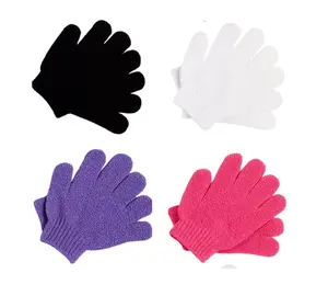 Exfoliating Bath Gloves Pack of 4 for Smooth Clean Skin Daily Care Body Scrubbing Gentle Refreshing Cleanse Exfoliating Mitts for Versatile Grooming Vibrant Colors Practical Design