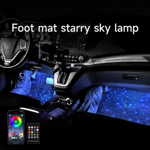 Universal Car Floor Mats Set, Starlight Interior Accessories, Galaxy Footrest Atmosphere, Compatible with All Cars, Floor Mats For Car, Car Accessory