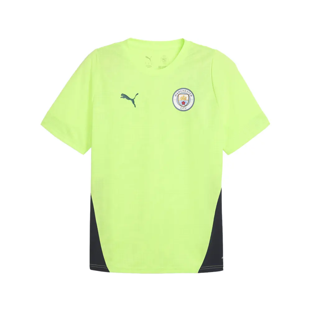 PUMA Mens Manchester City Crew Neck Short Sleeve Jersey Casual - Yellow