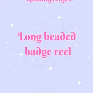 Long beaded premade badge reel