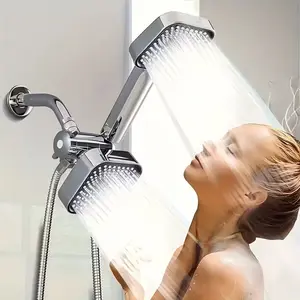 ABS high-flow shower kit, a two-in-one handheld shower kit, shower kit, Shower Head Set, long hose, three-way diverter shower head, hotel and family bathroom shower and shower accessories, Rainfall Shower Head, Handheld Showerhead Set