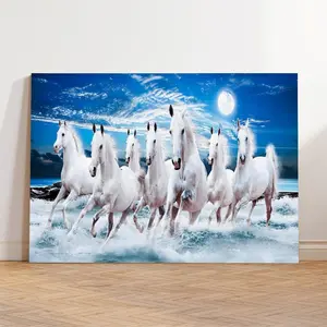 Poster White Horse Pictures For Animal Print Wall Art Trending Graphic Decor,Suitable for wall art decoration in home living rooms, bedrooms and offices.-Unframed.