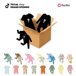 【 Blind Box】 PATPAT Baby Pajama with Bamboo Viscose, Footie Jumpsuit Romper with 2-Way Zipper for Baby Boy Girl Toddler Sleeper Sleepwear【】