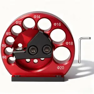 GJANSH Dowel Maker Jig Kit Round Structure Dowel Maker Jig, Solid Stable Aluminum Alloy emented Carbide Blade Dowel Cutter Plate for Woodworking 8 Holes 8 to 20mm Electric Drill Milling Dowel Auxiliary Tool,fathersdaygift fathersdaygift