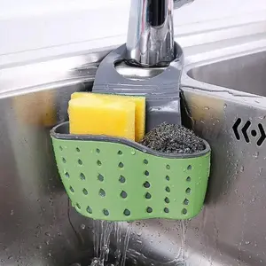 Kitchen Sink Hanging Drain Basket, Adjustable Faucet Sponge Holder, Practical Kitchen Gadgets, Kitchen Accessories, Home Organizer Tools  Hangable