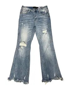 Jeans Flared By Risen In Blue Denim, Size:8