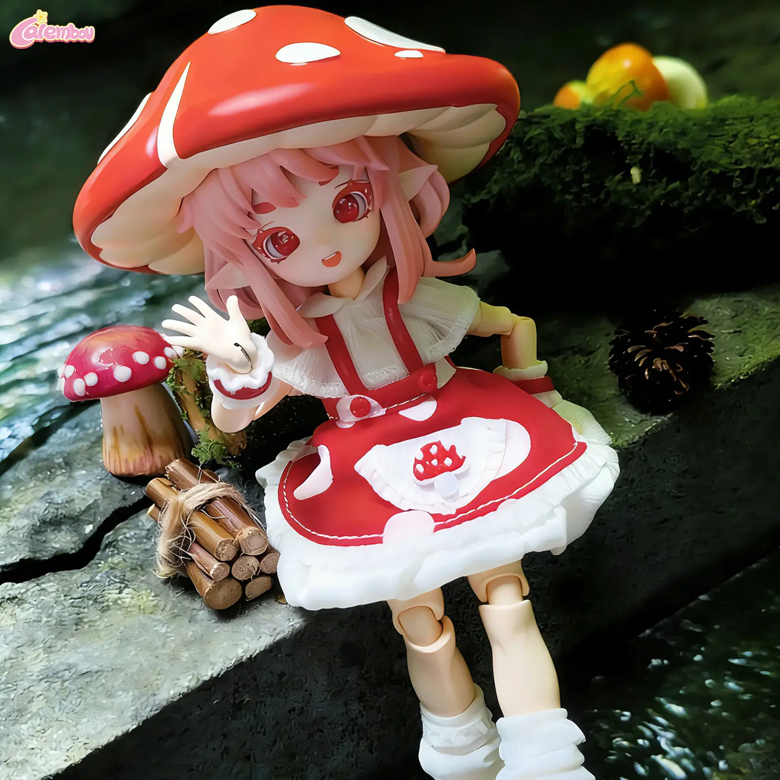 Mushroom Mycelium Naming Series BJD Blind Box, 1/12 Cute Ball Jointed Blind Box Doll, 8.2 Inches Dress up Doll with Joints, Collectable Action Figure for Birthday Gifts