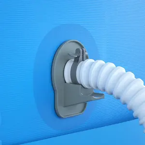 2 Pack Swimming Pool Pipe Holders, Above Ground Swimming Pool Hose Support Holder with Tape, Designed Compatible with Intex Pools