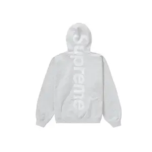 Supreme Men's Satin Appliqué Hooded Sweatshirt (FW23) Ash Grey, from StockX