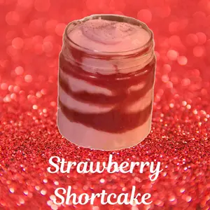Strawberry Shortcake Handmade Whipped Shimmer Body Butter - Shea Butter, Mango Butter & Sweet Almond Oil  - All Natural Ingredients with Strawberry Scent Skin Repair