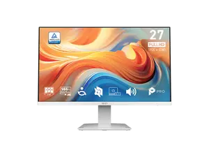 MSI 27 inch Full HD 144Hz IPS AMD FreeSync white LCD Computer Monitor with Built-in Speakers for both work and gaming PRO MP273W E14A