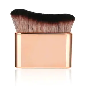 Soft Dense Rose Gold Self-Tanning Brush, Body Kabuki Applicator for Quick Makeup Application, Self Tanner Brush and Body Care Beauty Tool
