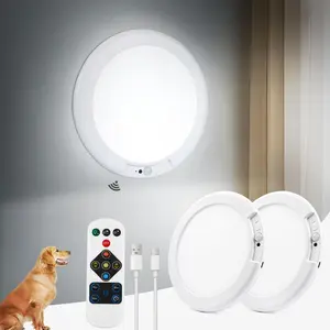 Rechargeable Motion Sensor Ceiling Lights - Magnetic Wireless, 4000mAh Battery-Powered with Remote, 3 Color Temperatures, 400 Lumen Dimmable for Closet, Stairs