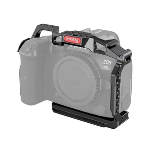 SmallRig Camera Cage for Canon R5/R5 C/R6, Aluminum Alloy DSLR Rig Stabilizer with Cold Shoe, 1/4"-20 & 3/8"-16 Threaded Holes for Filmmaking, Video Shooting (2982B)