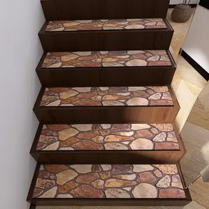 Stair Treads Mat, 15pcs/set Non-slip Stair Mat, Decorative Rug Mat, Safety Rug for Elders & Pets, Indoor Floor Mat for Home Living Room Bedroom, Decorative Area Rug