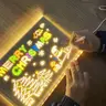 FCESUY Rewritable LED Illuminated Message Board - Office Presentation Tool, Transparent Light-Up Drawing Board, 7 Multi-Colored Pens, Great for Children, Bedroom House Decoration