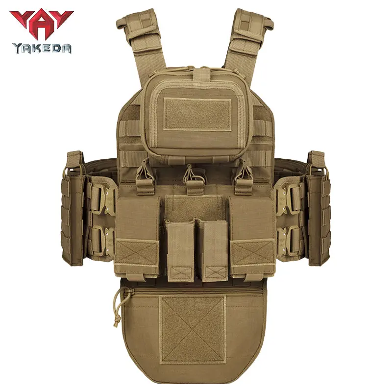 YAKEDA Men's Plain Tactical Chest Rig, Outdoor Protective Gear for Hunting, Sports & Light Hiking, Concealment Vest VT-8426, Camouflage, Hunt‑Ready Camo