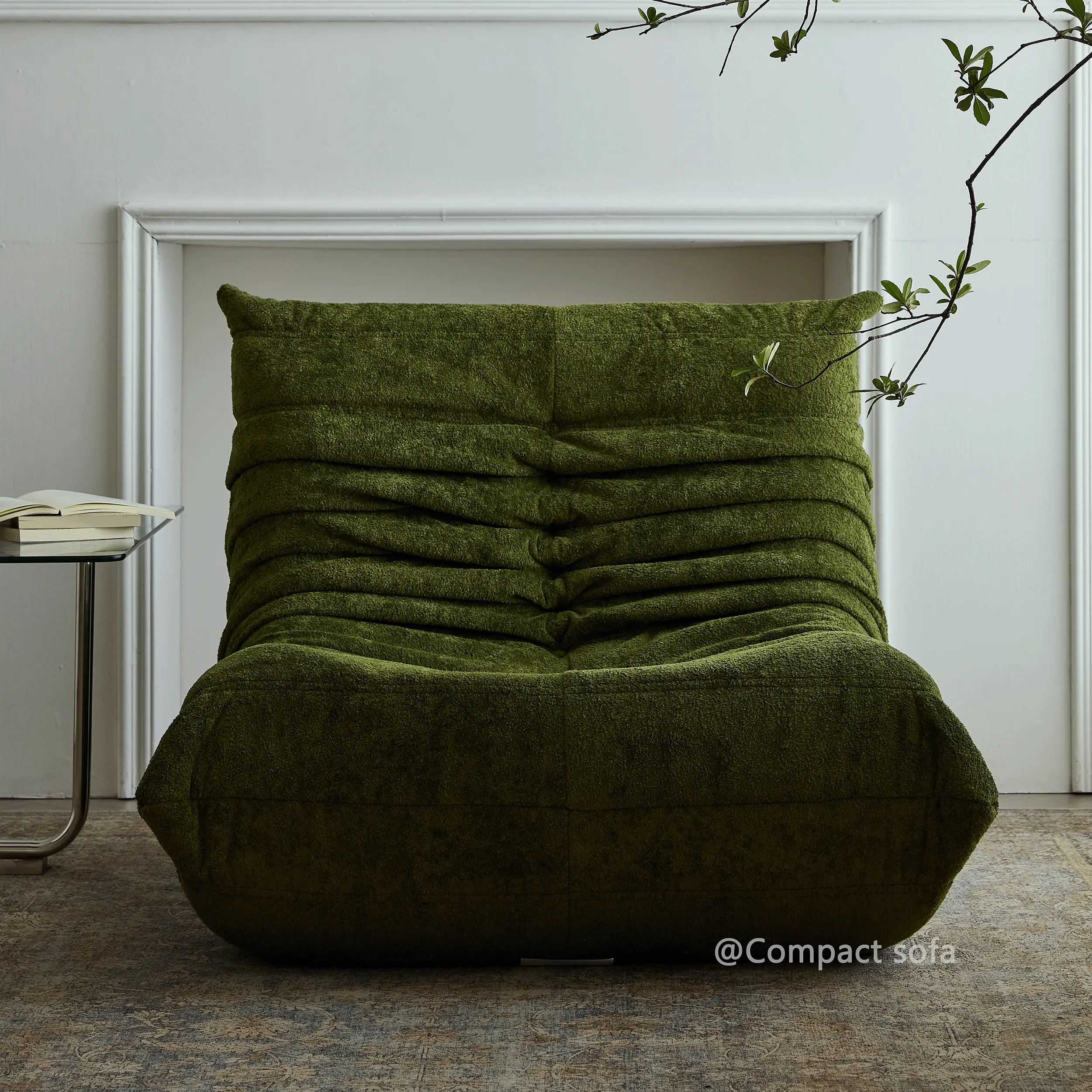 Caterpillar Floor Sofa Chair – Cozy Bean Bag Style Lounger with Memory Foam, Sherpa-Like Softness, Perfect for Living Room, Bedroom, Dorm, or Apartment