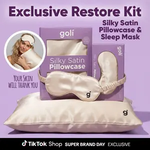 Goli Restore Kit - 1 Silk Pillow Case & 1 Silk Eye Mask