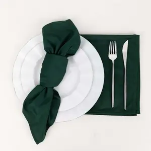 5 Pack Scuba 20"x20" Napkins Hunter Emerald Green - Durable & Reusable Dinner Napkins