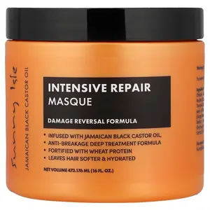 Sunny Isle Jamaican Black Castor Oil, Intensive Repair Masque, 16 fl oz (473.176 ml)