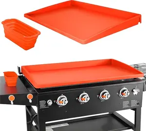 36 Inch Silicone Griddle Mat for Blackstone with Oil Cup Liner - Kitchen Utensil & Gadget Cover Grill Reusable