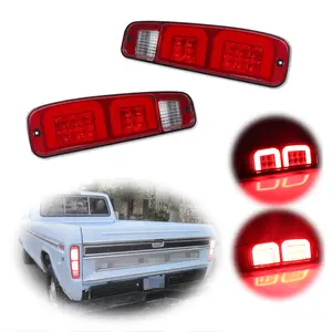 2pcs Red LED Rear Tail lamps Lights Assembly For 1974 1975 1976 1977 1978 1979 1980 1981 1982 1983 1984 1985 1986 1987 1988 1989 1990 1991 Ford E150 F150 250 350 100 Bronco,Replace OEM D4TZ 13404 A D4TZ 13405 A FO2808104 FO2809104