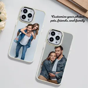 Custom Photo Phone Case – Please Send Image After Purchase.[Metal Frame Full Screen Customization] Customized Pictures, Holiday Gifts, Personalized Daily Photos, Large Hole Metal Frame Phone Case Suitable for Apple 11 12 13 14 15 16 Pro Promax XS XS Max
