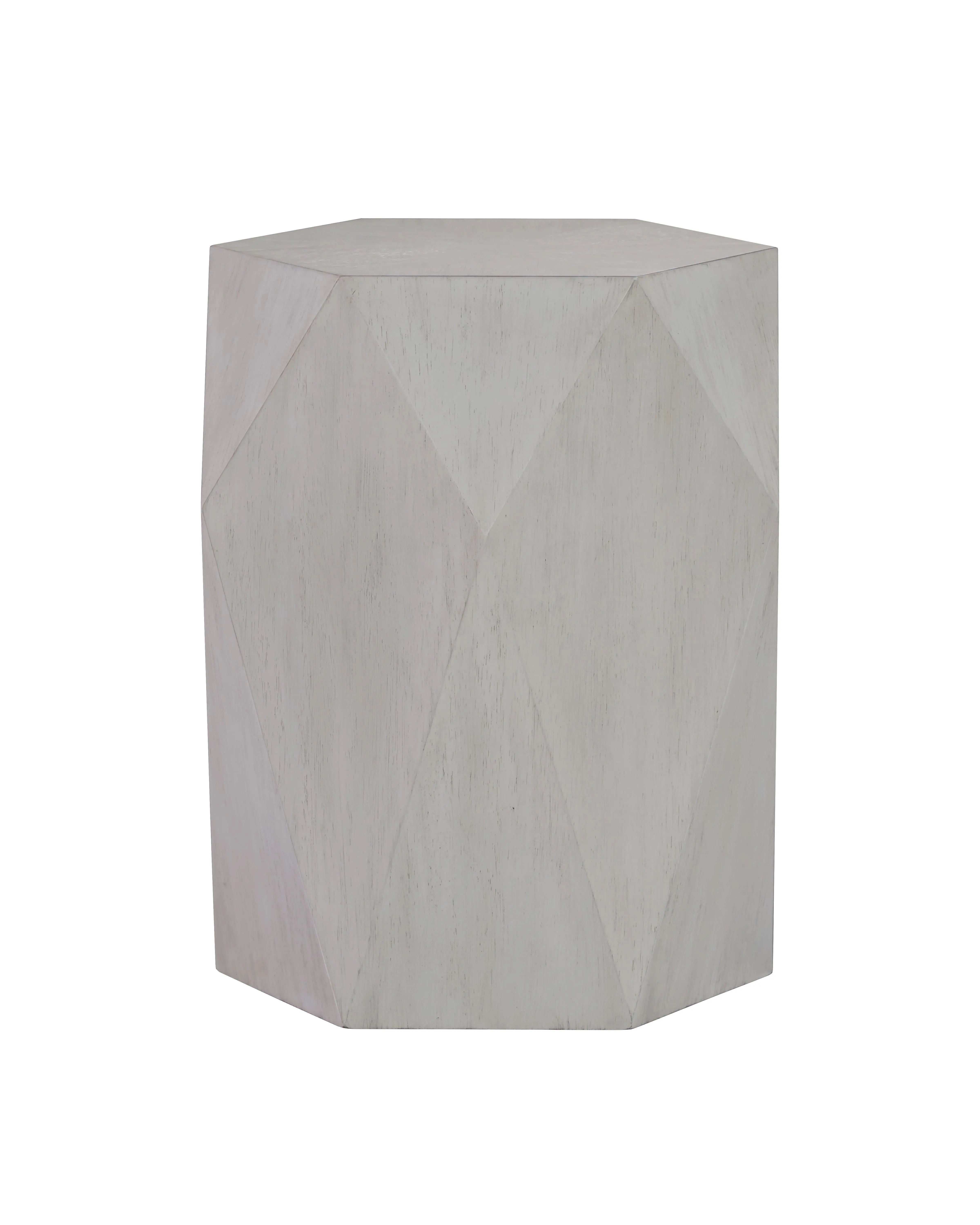 ACME Hanniel End Table, Antique White, Elegant Design, Ideal for Home Decor