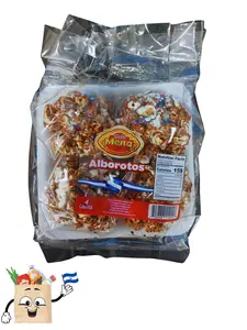 Alborotos central american Popcorn Snack Balls with Sugar - Pack of 4 Units - Traditional Salvadoran Snack