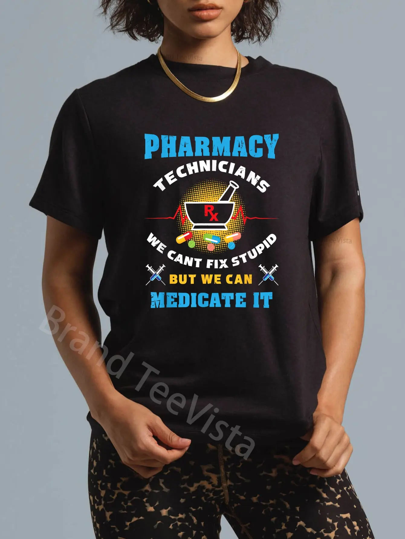 100% Cotton Funny Pharmacy Tech Pharmacy Technician T-Shirt