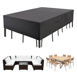 Waterproof Outdoor Furniture Cover，600D Heavy Duty Canvas For Patio Table And Chairs，Full Coverage Weather Protector With Air Vents And Straps