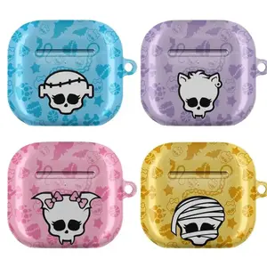Monster High Skullette AirPods Case – Draculaura Frankie Cleo Clawdeen Gothic Kawaii Skull Case Cover For AirPods 1 2 3 4 & Pro Gen 1 2 3