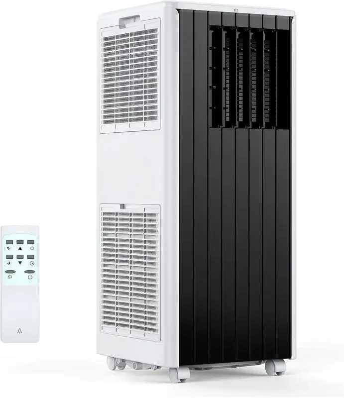 Gaomon 8000 BTU Compact Portable Window Air Conditioner - Window Ac Unit, 350 Sq. Ft. Cooling, 3 Cooling Modes, Dehumidifier, Fan, Remote Control, Energy-Efficient, Easy Mobility for Bedrooms