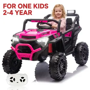24V 400W Kids Trike Bike - 4-Wheel Design UTV Electric Ride-on Car with 2.4G Remote Control, LED Lights, USB, MP3, Bluetooth, Power Display for 2-4 Year Old Children, Four Wheel Design