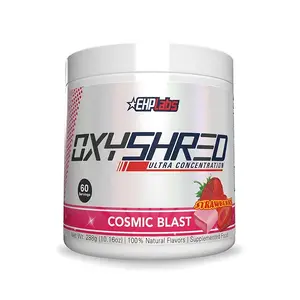 EHPLabs OxyShred Ultra Concentration Pre-Workout Powder - Cosmic Blast Flavor, 60 Serves, 150mg Caffeine, Sugar-Free, Vegan, Gluten-Free, Clean Natural Energy for Men & Women’s Fitness Performance