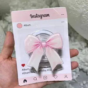 Pink Bow Magsafe Grip, Mangetic Popsocket, E Reader Grip Kindle Accessories, Girly Phone Holder