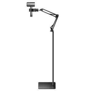 Adjustable Hands-Free Hair Dryer Stand - 360° Rotating Elevating Floor Holder for Home Salon Bathroom Accessory