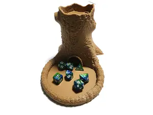 DND Dice Druid Themed Wooden Style Dice Tower for Tabletop Gaming