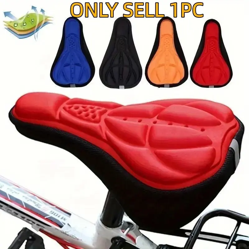 Silicone Bicycle Seat Cover for Mountain Bikes, MTB Seat, 3D Padded Cycling Saddle Cushion, Essential Bike Accessories for Comfortable Riding, Bike Gear, Bike Seat Covers