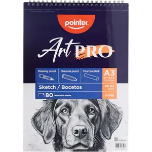 Art Pro Sketch Pad, A3 11.7 x 16.5 inches, 80 Micro-Perforated Sheets, 68 lbs, Acid-Free Paper, Spiral Bound
