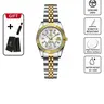 【Black Friday】Women's Elegant Round-Dial Analog Quartz Watch, Luminous and Water-Resistant Timepiece for Parties and Daily Wear, Versatile Birthday Gift with Gift Box