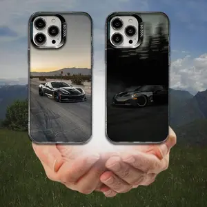 C-CorvetteS C8 C6 Cars Phone Case For iPhone 16 15 14 13 12 11 8 7 Pro Max Plus Mobile phone protective case XS SE Anti Fall Black Matte Hard