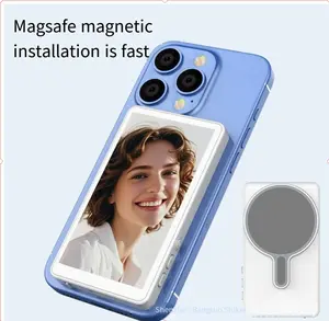 Wireless Magnetic PhoneMonitor,Crystal-ClearDisplay with Low Latency, Easy Connection, Compatible with i0S & Android,Perfect for Live Streaming, Vlogs & Content Creation(Not compatible with anyiPhone 17 series)