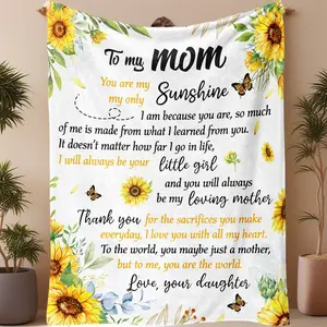 Soft Flannel Mom's Throw Blanket,Gifts for Mom, Blanket for Mom Gifts, Mom Birthday Gifts from Daughter & Son, I Love You Mother Daughter Gift Ideas, Present for Mom Blanket, Best Mother in Law, - Perfect for Mom's Day or Mom's Birthday